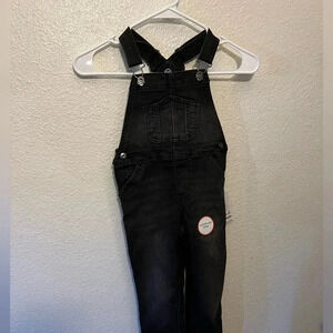 Wonder Nation Kids Black Denim Overalls